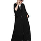 Bashariya Long Cardigan With Bell Sleeves Without Inner Abaya - Black