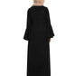 Bashariya Long Cardigan With Bell Sleeves Without Inner Abaya - Black