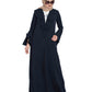 Bashariya Long Cardigan With Bell Sleeves Without Inner Abaya NavyBlue