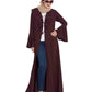 Bashariya Long Cardigan With Bell Sleeves Without Inner Abaya - Wine