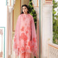 Vaasva Women Pink Tabby Slik Print & Embroidered Kurta, Pant & Dupatta set | Swadesiicart