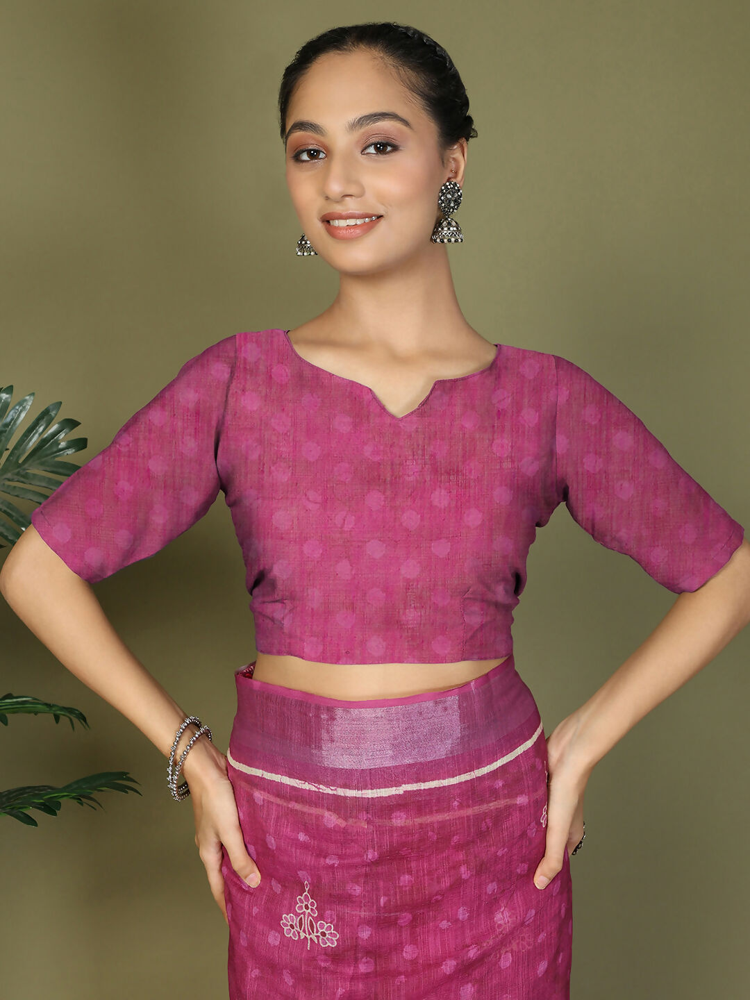 Shree Shyam Fashion Cotton Purple Saree