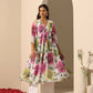 Pomcha Jaipur White Gul Gulistan Anarkali Set | Swadesiicart