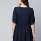 Ahalyaa Women Navy Blue Rayon Silver Foil Print Tunic | Swadesiicart