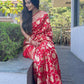 Vamika Weaving Banarasi Jacquard Red Kanjivaram Saree | Swadesiicart