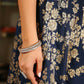 Janasya Navy Blue Silk Blend Solid Lehenga Choli | Swadesiicart