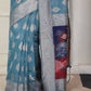 Shree Shyam Fashion Linen Cotton Sky Blue Saree
