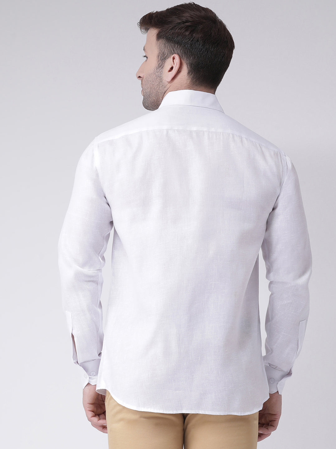 RIAG White Men's Full Sleeves Shirt | Swadesiicart