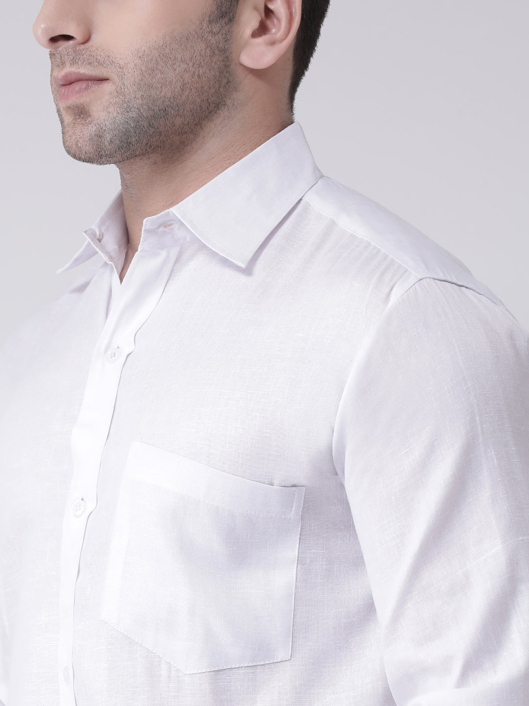 RIAG White Men's Full Sleeves Shirt | Swadesiicart