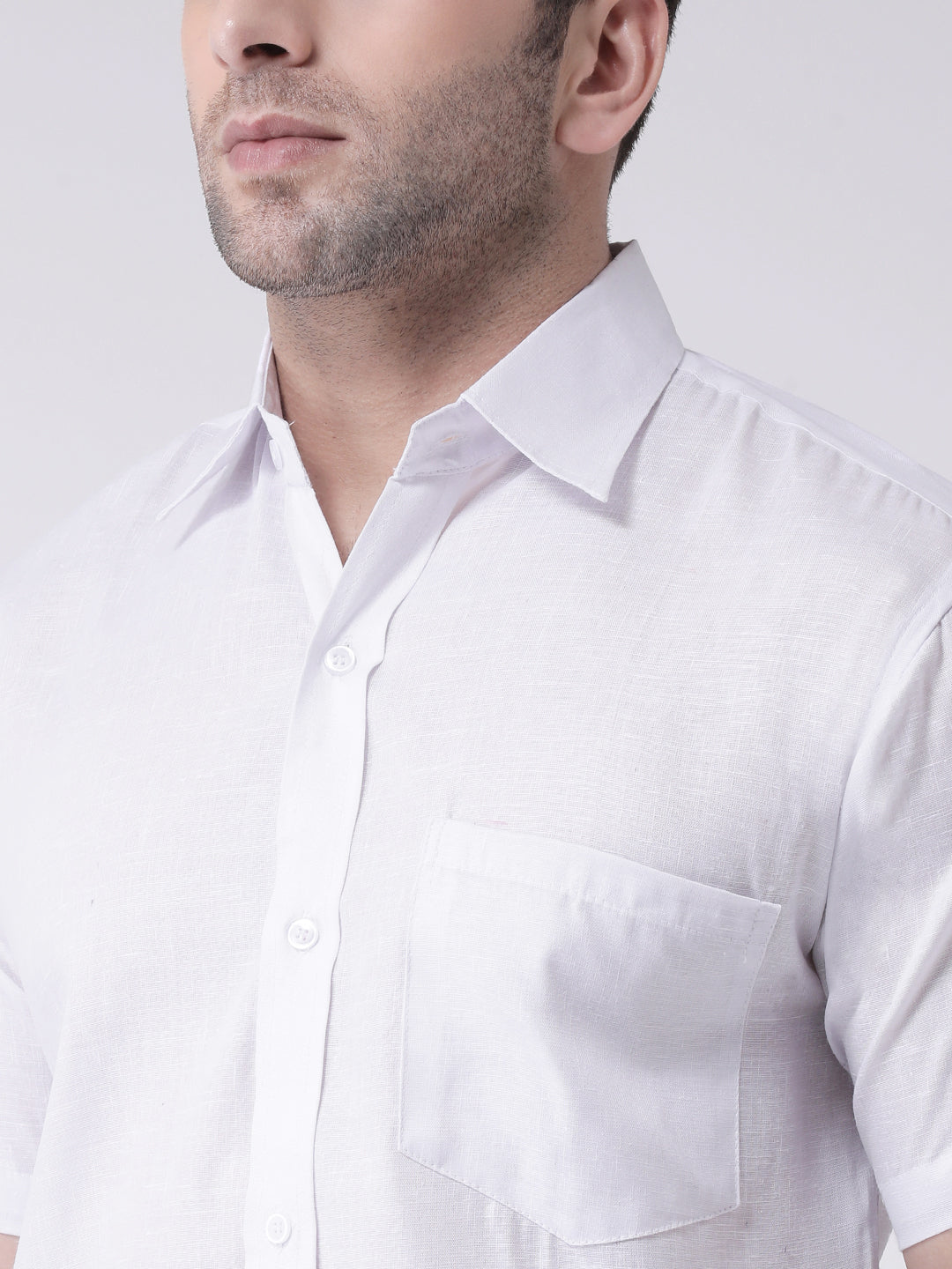 RIAG White Men's Half Sleeves Shirt | Swadesiicart