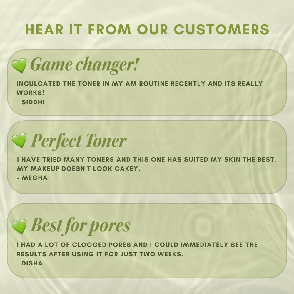 The Skin Diet Company Matcha Green Tea Toner Hydrates, Clarifies Pores, Alcohol-Free, For Oily Skin | Swadesiicart