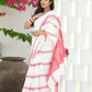 Beatitude White Cotton Handloom Saree