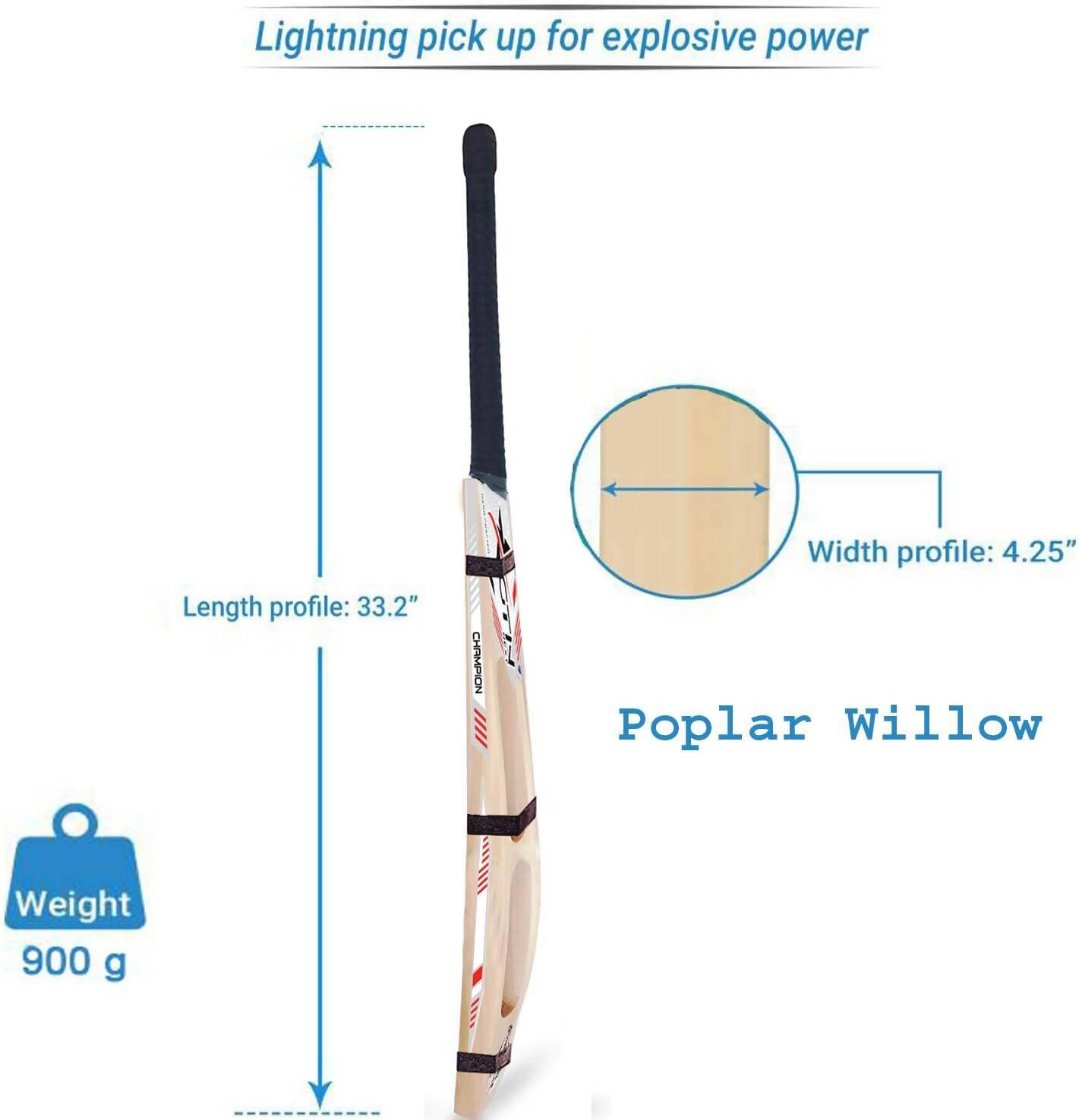 Gtn Next Soft Tennis Cricket Bat (Size 5) - Swadesiicart