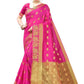 Vamika Banarasi Jacquard Weaving Pink Saree | Swadesiicart