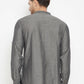 Even Apparels Grey Color Pure Cotton Short Men's Beautiful Kurta With Band Collar | Swadesiicart