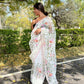 Vamsee Foolwarii White Organza Saree - Swadesiicart