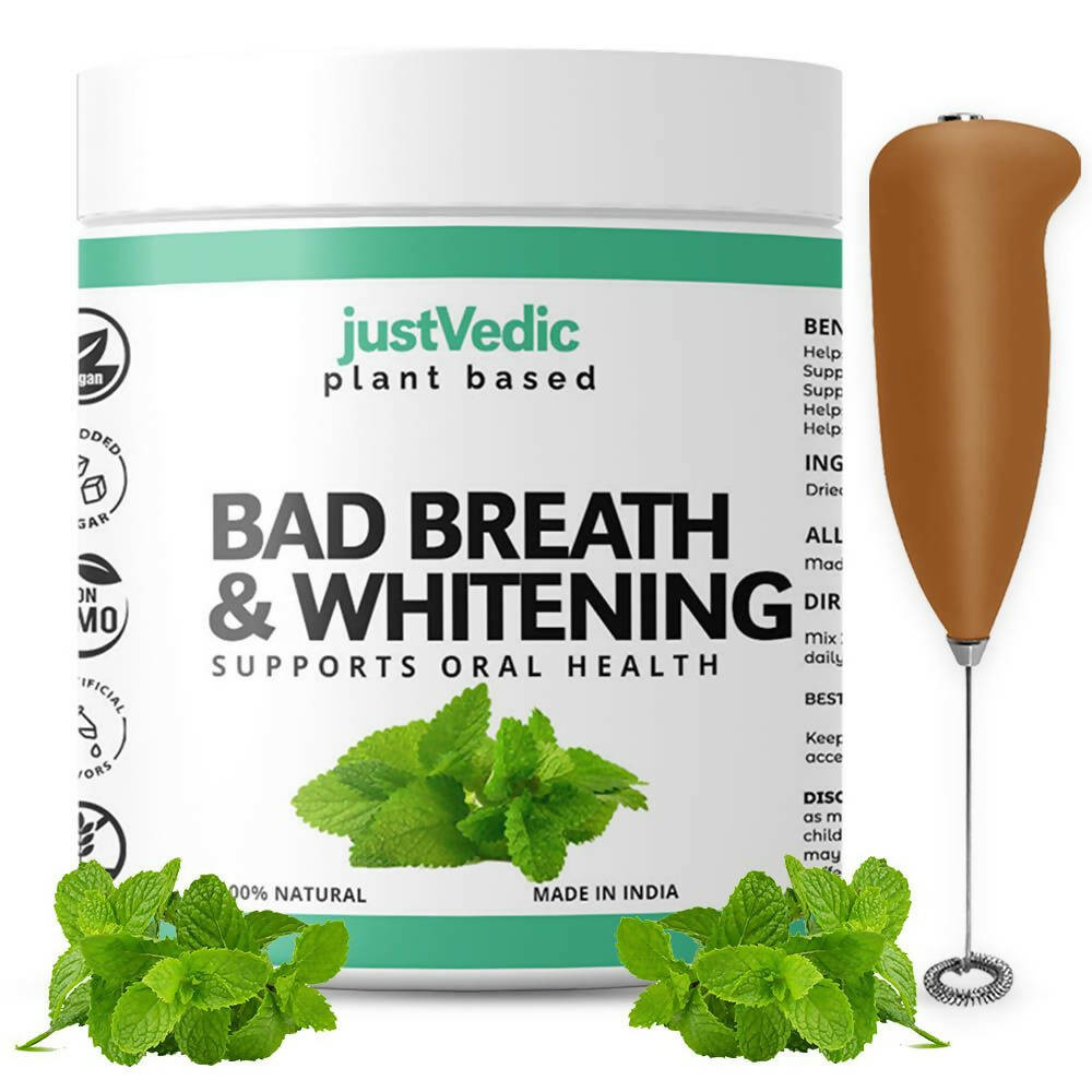 Just Vedic Bad Breath & Whitening Drink Mix - Swadesiicart