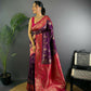 Joban Fashion Magenta Butti Banarasi Silk Sarees | Swadesiicart