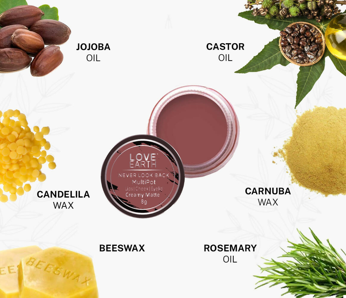 Love Earth Lip Tint & Cheek Tint Multipot - Never Look Back - Swadesiicart