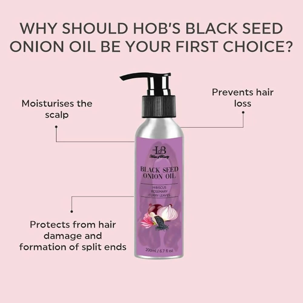 House Of Beauty Black Seed Onion Oil with Hibiscus Hair Oil - Swadesiicart