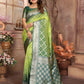 Anaita Light Green kochi Silk With Beautiful Checks Weaving Saree With Blouse