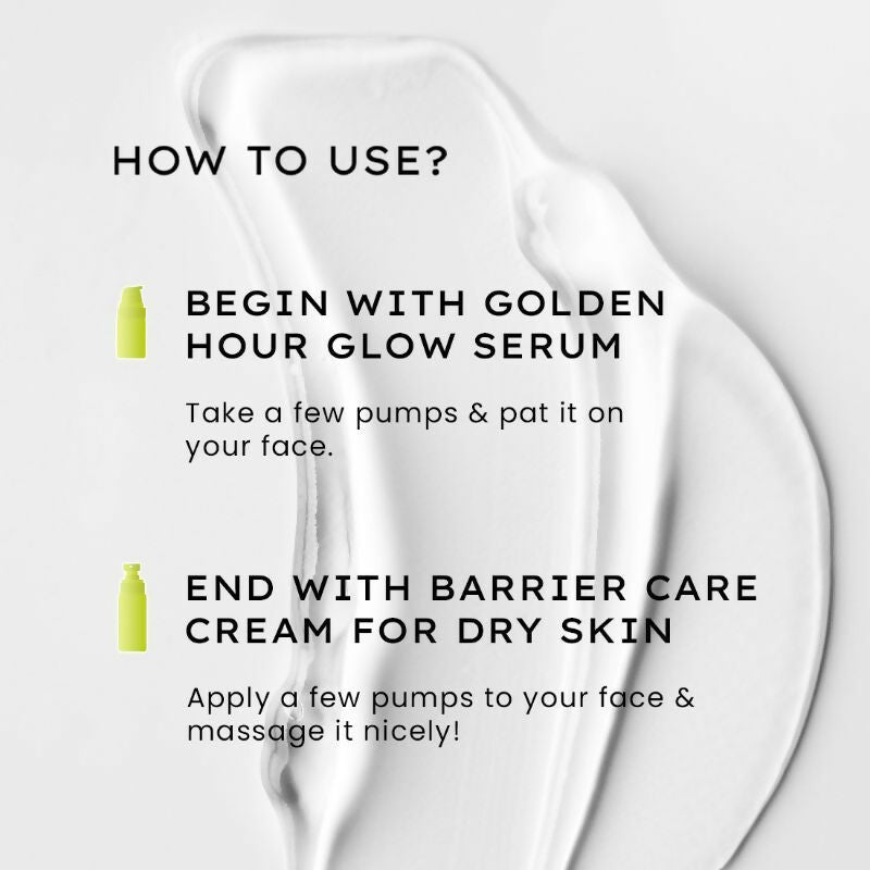 Hyphen By Kriti Sanon Daily Night Care Routine for Normal to Dry Skin with Face Serum & Barrier Care Cream | Swadesiicart