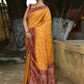 Joban Fashion Gold Crepe Chiffon Pure Handloom Banarasi Silk Saree | Swadesiicart