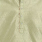 Ahalyaa Green Poly Silk Gold Print Kids Kurta Churidar Set For Boys | Swadesiicart