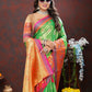 Lorenvalley Fashion Navyblue Kanjivaram Silk Woven Design with Zari Weaving Saree - Swadesiicart