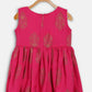 Ahalyaa Pink Rayon Printed Kids Kurta Sharara Set For Girls | Swadesiicart