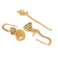 Priyaasi Women White Beads Gold-Polished MaangTika Jewellery Set - Swadesiicart