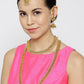Priyaasi Women 2 Gold-Polished Pearls Necklaces With Jhumki & Maangtika - Swadesiicart