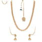 Priyaasi Women 2 Gold-Polished Pearls Necklaces With Jhumki & Maangtika - Swadesiicart