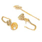 Priyaasi Women 2 Gold-Polished Pearls Necklaces With Jhumki & Maangtika - Swadesiicart
