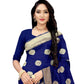 Vamika Blue Weaving Banarasi Jacquard Saree | Swadesiicart