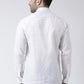 RIAG White Men's Chinese Collar Full Sleeves Shirt | Swadesiicart
