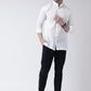 RIAG White Men's Chinese Collar Full Sleeves Shirt | Swadesiicart