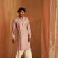 Lavender viscose Chikankari Embroidery Work Men's Traditional Kurta Set - Mahotsav | Swadesiicart