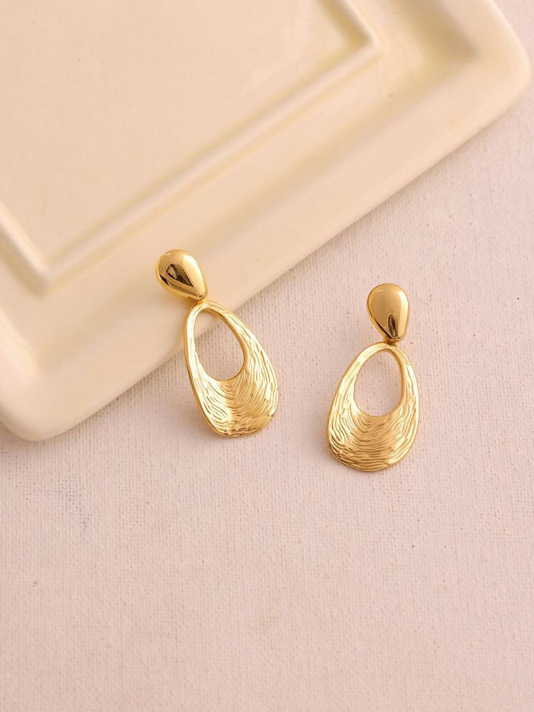 Golden Earrings - Ruby Raang | Swadesiicart
