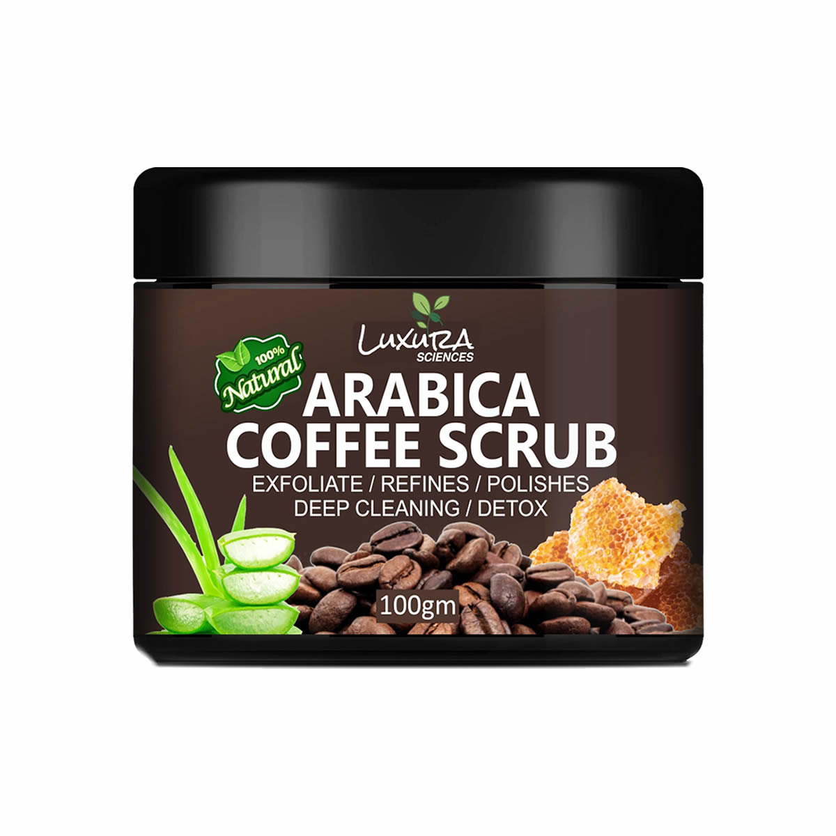 Luxura Sciences Natural Arabica Coffee Scrub For Face - Luxura Sciences - D2C Ecommerce