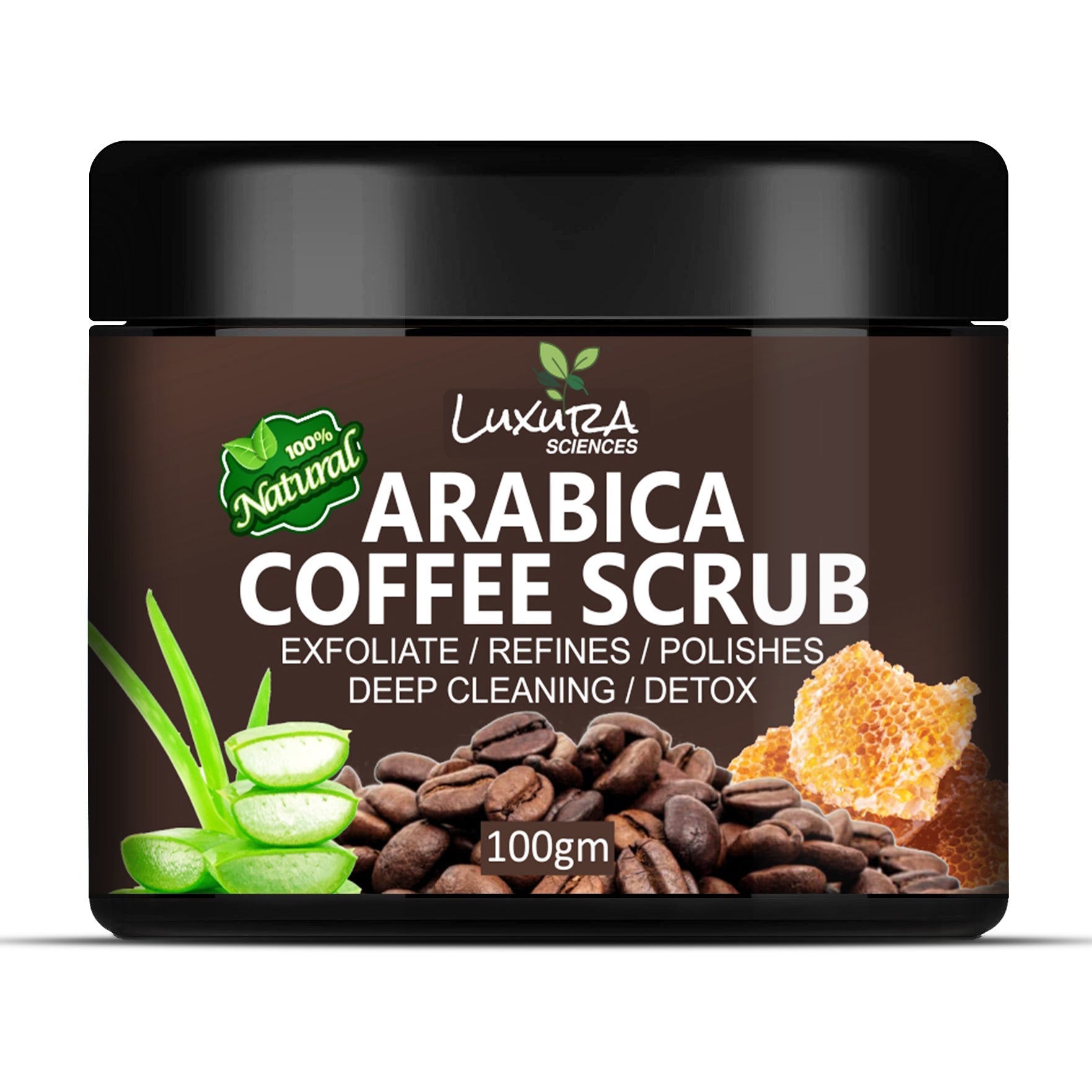 Luxura Sciences Natural Arabica Coffee Scrub For Face - Swadesiicart