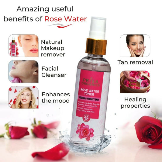 Prisa Organics Rose Water Toner - Swadesiicart