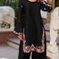 Anaita Black Embroidered And Viscose Thread Work Cotton Salwar Suit