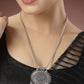NVR Women's Silver-Toned German Silver Oxidised Pandent | Swadesiicart