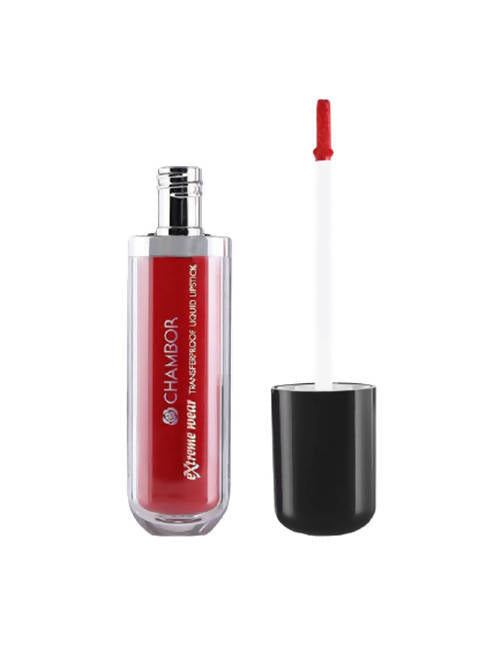Chambor Fiery Red Extreme Wear Transferproof Liquid Lipstick - Swadesiicart