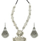 Mominos Fashion Johar Kamal Silver-Plated Brass Finish Rani Haar Statement Necklace For Women | Swadesiicart