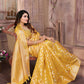 Aastha Fashion Yellow Soft Organza Silk Weaving Saree