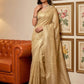 Anaita Cream Woven Tissue Silk Saree With Blouse