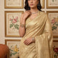 Anaita Cream Woven Tissue Silk Saree With Blouse
