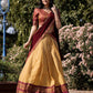 Lorenvalley Cream Kanchipuram Zari Weaving Work Lehenga Choli with Dupatta | Swadesiicart